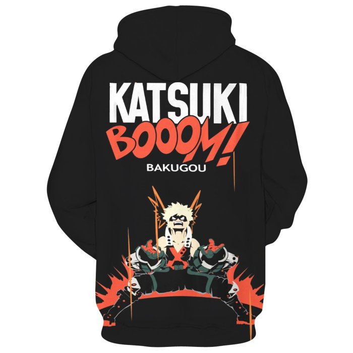 Arrival My Hero Academy Anime Katsuki Booom Bakugou Cosplay Unisex 3D Printed Hoodie Sweatshirt Pullover