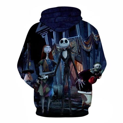 The Nightmare Before Christmas Anime Jack Sally 3 Unisex 3D Printed Hoodie Pullover Sweatshirt