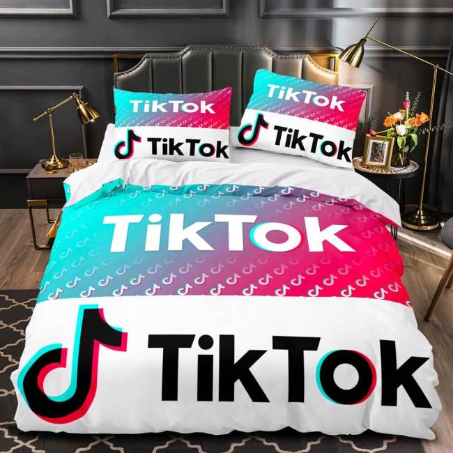 Tiktok Bedding Set Tik Tok Quilt Duvet Covers Comforter Bed Sheets