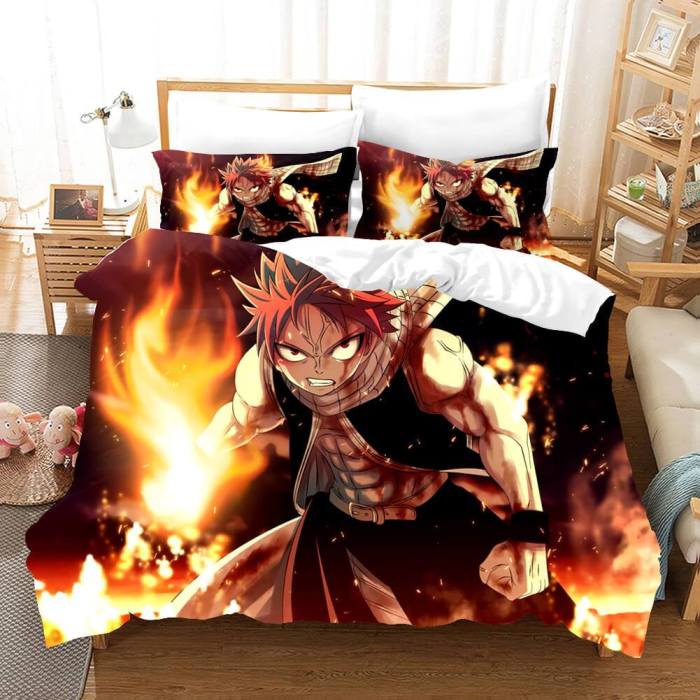 Anime Fairy Tail Cosplay Bedding Set Duvet Covers Comforter Bed Sheets