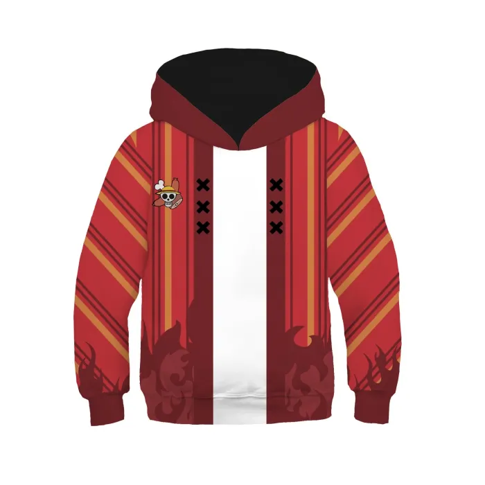 One Piece Anime  Style 6 Cosplay Kids 3D Print Sweatshirts Jacket Hoodies For Children
