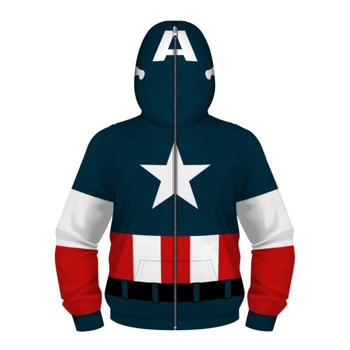 The Avengers Movie Boys Face Covered Captain America Cosplay Kids Sweatshirts Jacket Hoodies With Zipper For Children