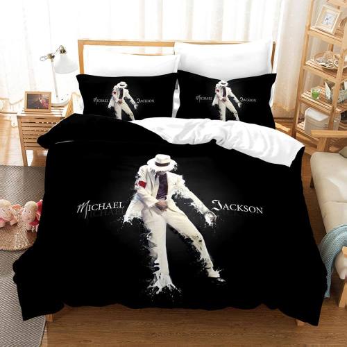 Michael Jackson 3 Piece Bedding Set Duvet Covers Comforter Bed Sheets