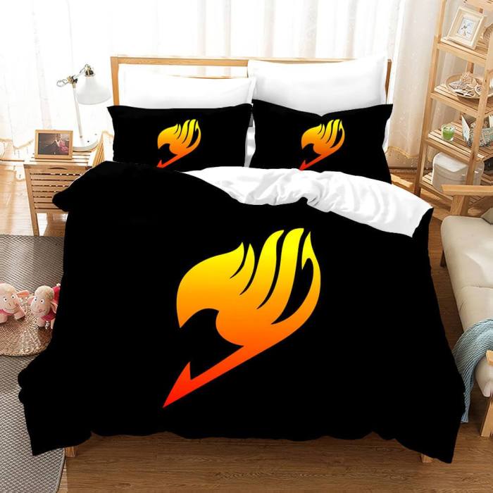 Anime Fairy Tail Cosplay Bedding Set Duvet Covers Comforter Bed Sheets