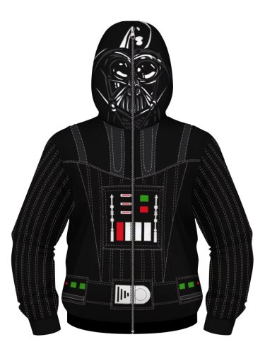 Black Star Wars Movie Boys Face Covered Cosplay Kids Sweatshirts Jacket Hoodies With Zipper For Children