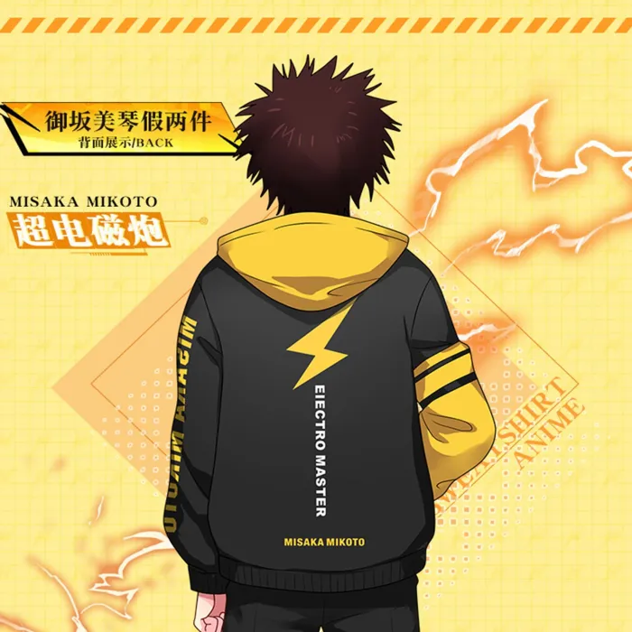 Scientific Railgun Anime Misaka Mikoto Cosplay Unisex 3D Printed Hoodie Sweatshirt Pullover