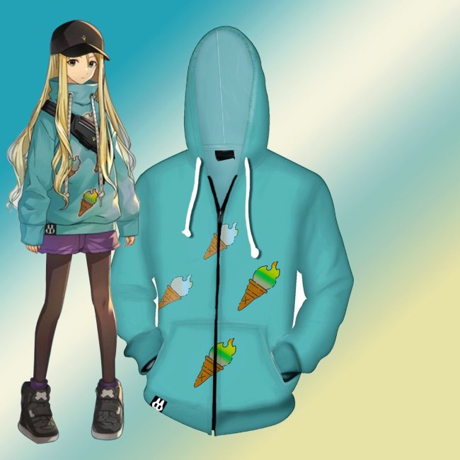 D_Cide Traumerei Anime Cartoon Jessica Clayborn Cosplay Unisex 3D Printed Hoodie Sweatshirt Jacket With Zipper
