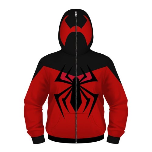 The Avengers Movie Boys Face Covered Iron Spiderman Cosplay Kids Sweatshirts Jacket Hoodies With Zipper For Children