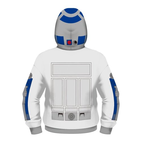 White Star Wars Movie Boys Face Covered Cosplay Kids Sweatshirts Jacket Hoodies With Zipper For Children