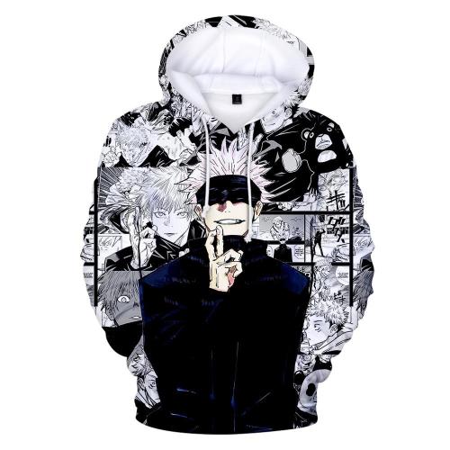 Jujutsu Kaisen Anime 3D Print Sweatshirt Hoodie Pullover Coat For Adult