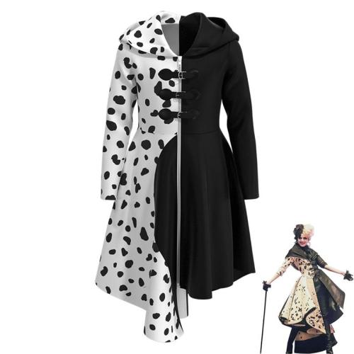 Cruella De Vil Costume Cosplay Kids One Hundred And One Dalmatians Character Dress Up Full Sets