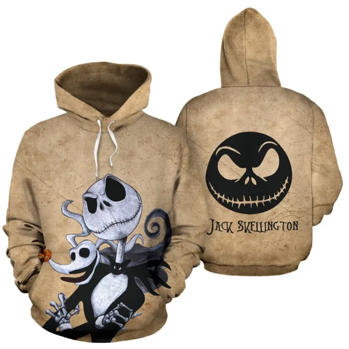The Nightmare Before Christmas Anime Jack Sally 23 Unisex 3D Printed Hoodie Pullover Sweatshirt