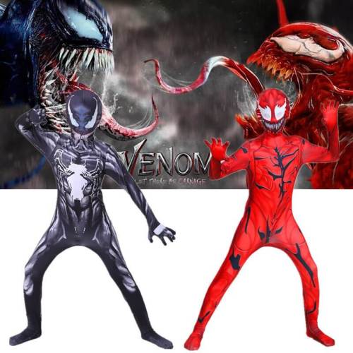 Red Venom 2 Let There Be Carnage Jumpsuit Bodysuit Cosplay Costume