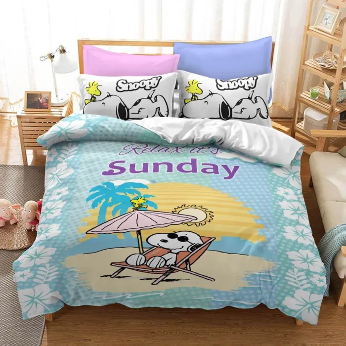 Snoopy Cartoons Cosplay Bedding Sets Duvet Covers Comforter Bed Sheets