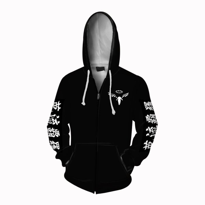 Arrival Tokyo Revengers Anime Black 2 Cosplay Unisex 3D Printed Hoodie Sweatshirt Jacket With Zipper