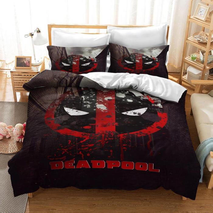 Deadpool 2 Cosplay Bedding Set Duvet Cover Christmas Bed Sheets Sets