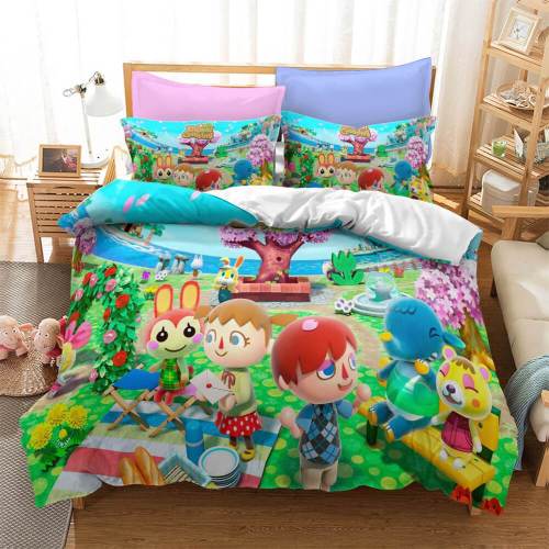 Animal Crossing Cosplay Bedding Set Duvet Cover Quilt Covers Bed Set