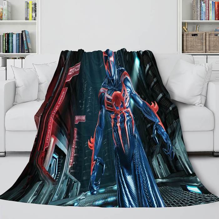 Spiderman Cosplay Blanket Flannel Fleece Blanket Throw Wrap Nap Quilt