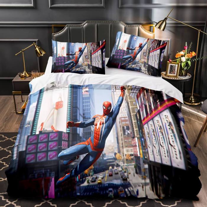 Marvel Spiderman Spider-Man Cosplay Bedding Set Duvet Covers Bed Sheets