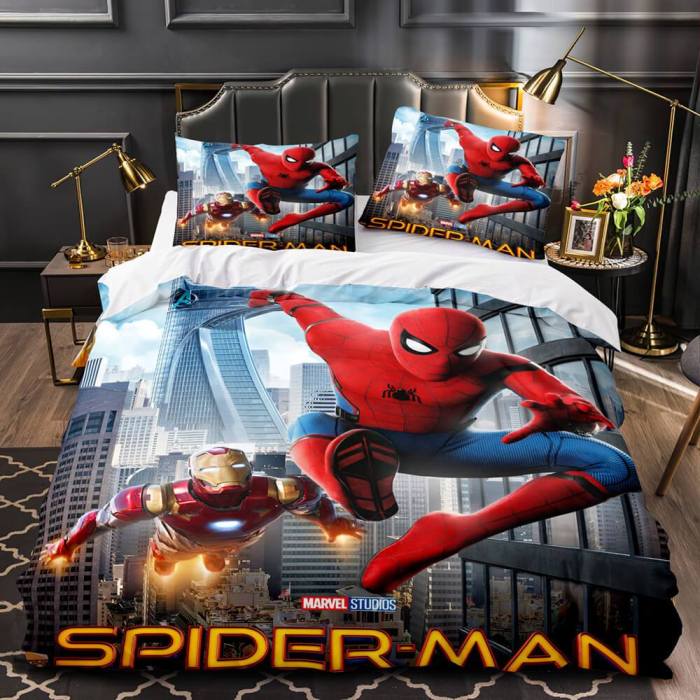 Spiderman Spider-Man Bedding Set Quilt Duvet Covers Bed Sheets Home Decor