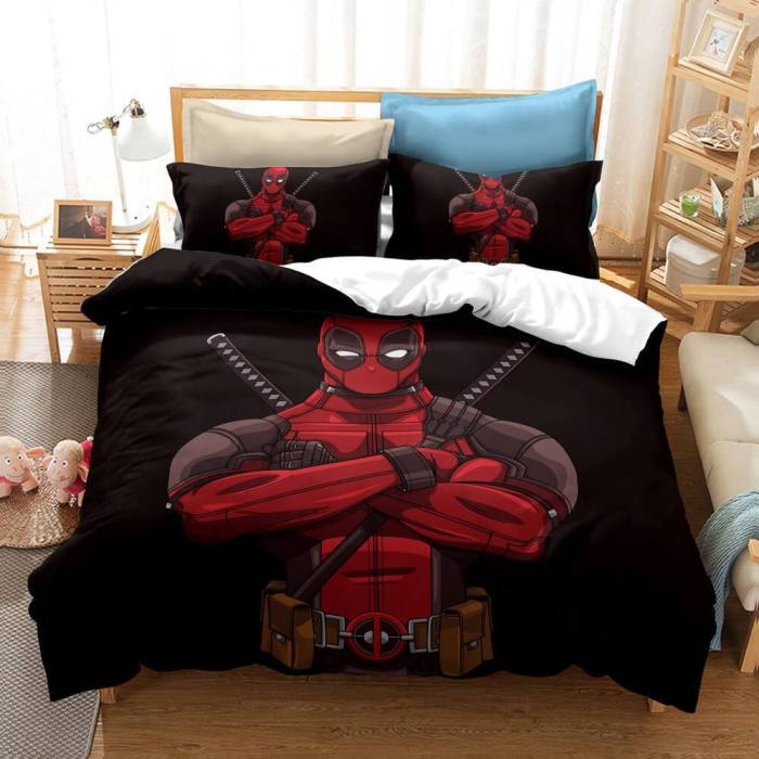 Deadpool 2 Cosplay Bedding Set Duvet Cover Christmas Bed Sheets Sets