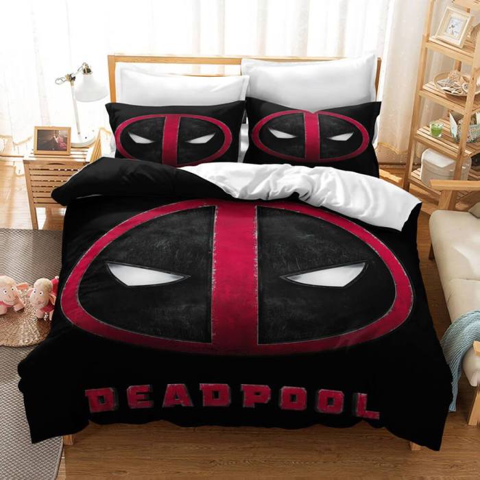 Deadpool 2 Cosplay Bedding Set Duvet Cover Halloween Bed Sheets Sets