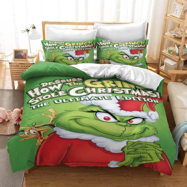 How The Grinch Stole Christmas Cosplay Bedding Set Duvet Cover Sets