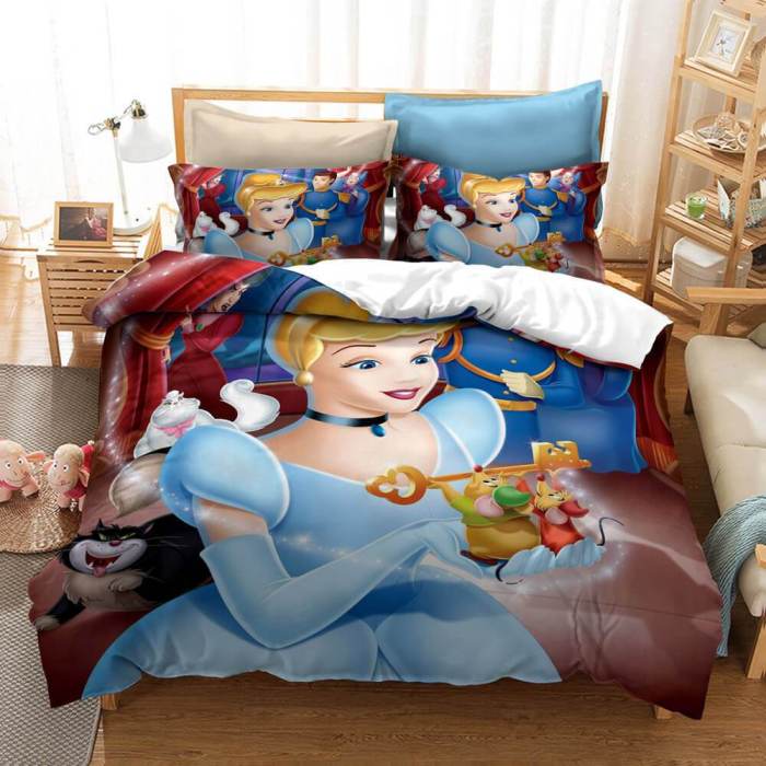 Girls Gift Disney Princess Bedding Set Quilt Duvet Cover Bed Sheets