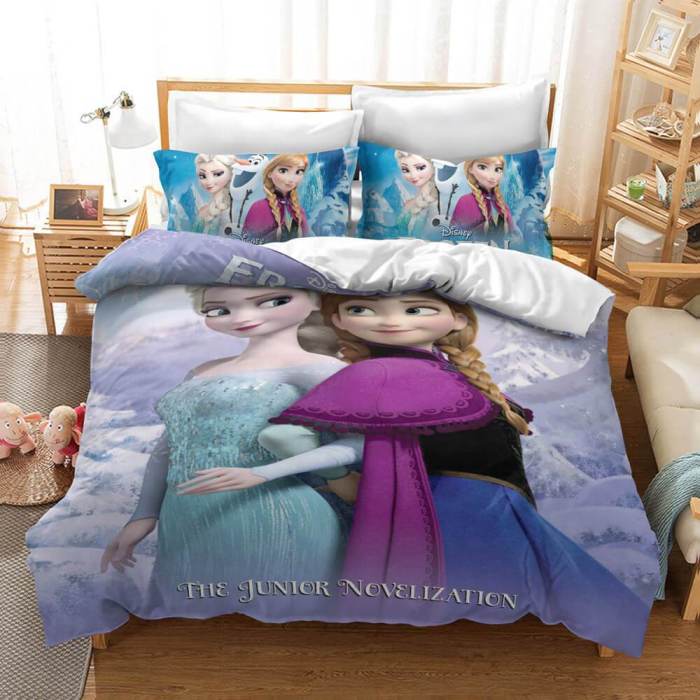 Frozen Princess Elsa Anna Bedding Set Duvet Cover Quilt Bed Sheets Set