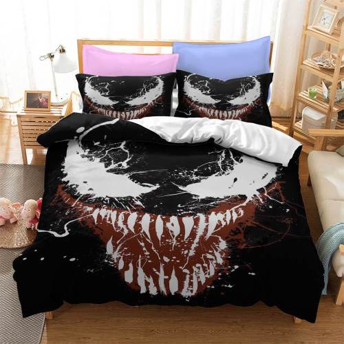 Movie Venom Cosplay Bedding Set Duvet Cover Halloween Bed Sheets Sets