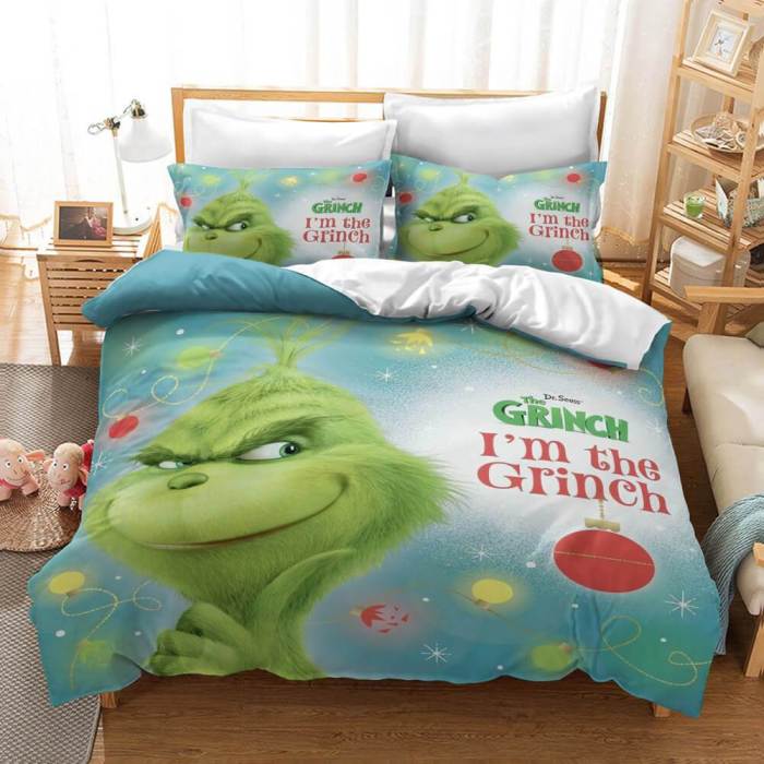 How The Grinch Stole Christmas Cosplay Bedding Set Duvet Cover Sets