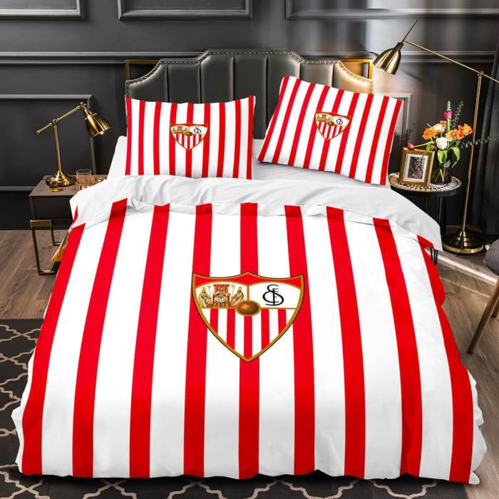 Football Team Bedding Set Quilt Duvet Cover Bed Sheets Home Decor