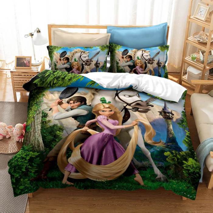 Girls Gift  Princess Bedding Set Quilt Duvet Cover Bed Sheets