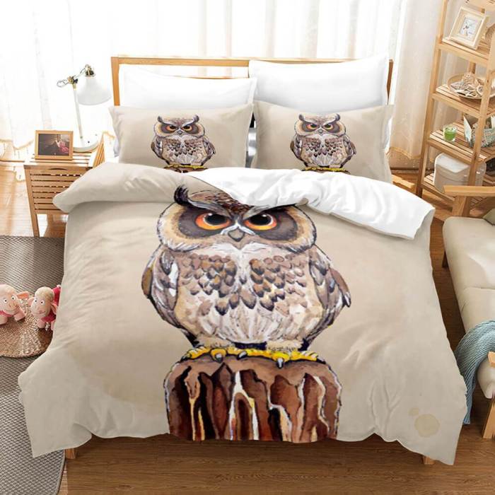 Cartoon Owl Bedding Sets Duvet Covers Comforter Quilt Bed Sheets