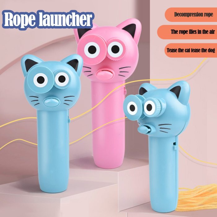 Rope Launcher Propeller With Rope String Controller Creative Party Flavor Portable Fun Electric Toy For All Ages