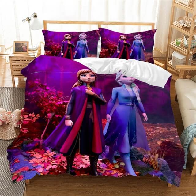 Frozen 2 Elsa Anna Bedding Set Duvet Cover Quilt Cover Bed Sheets Sets
