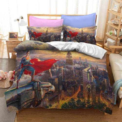 Justice League Batman Superman Bedding Set Duvet Cover Bed Sheets Sets
