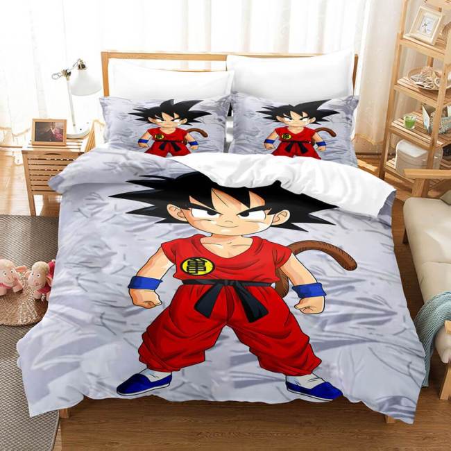 US$ 29.99 - Anime Dragon Ball Bedding Sets Quilt Duvet Cover Bed Sheets  Home Decor - www.spiritcos.com