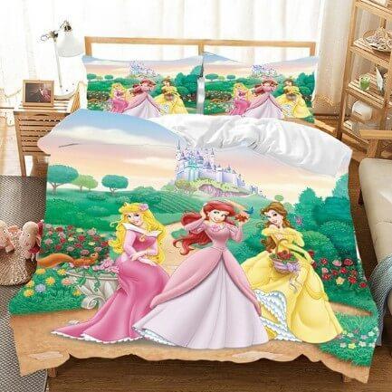  Princess Snow White Cosplay Bedding Set Duvet Cover Bed Sheets