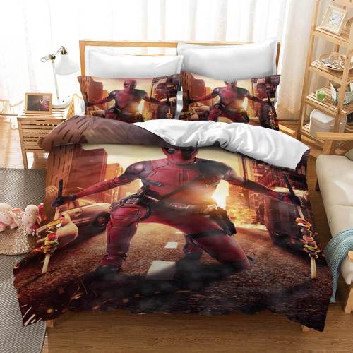 Deadpool 2 Cosplay Bedding Set Duvet Cover Christmas Bed Sheets Sets