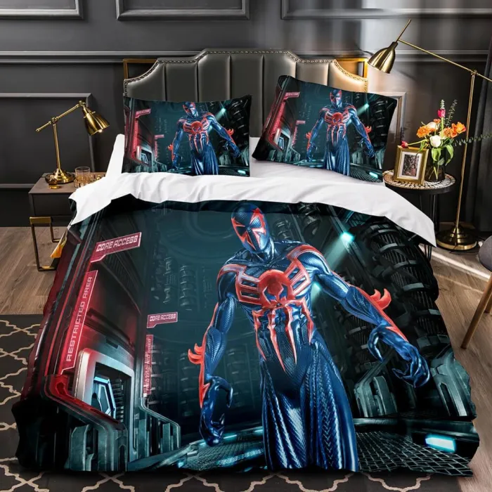 Marvel Spiderman Spider-Man Cosplay Bedding Set Duvet Covers Bed Sheets