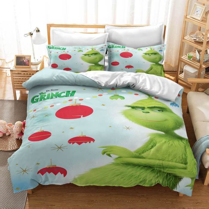 How The Grinch Stole Christmas Cosplay Bedding Set Duvet Cover Sets