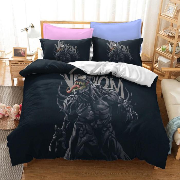 Movie Venom Cosplay Bedding Set Duvet Cover Halloween Bed Sheets Sets