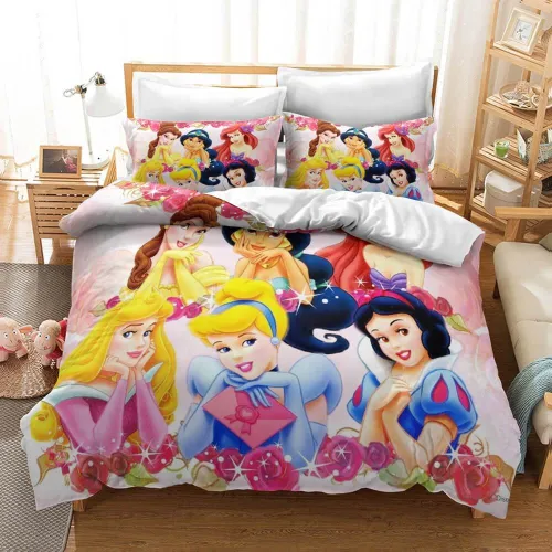 Girls Gift  Princess Bedding Set Quilt Duvet Cover Bed Sheets