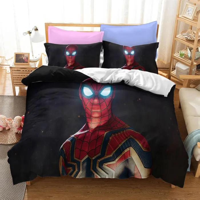Marvel Spiderman Cosplay Bedding Set Duvet Covers Comforter Bed Sheets