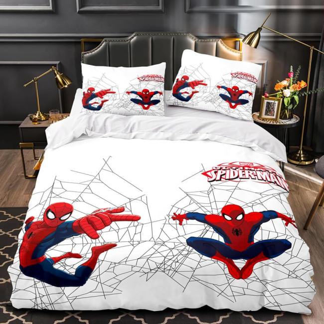 Marvel Spiderman Spider-Man Cosplay Bedding Set Duvet Covers Bed Sheets