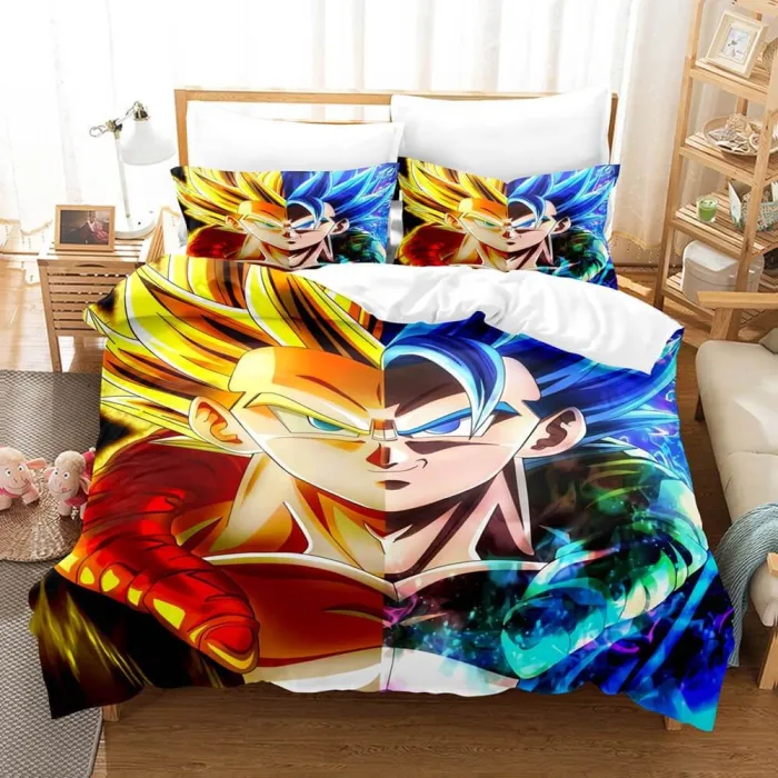 Dragon Ball Son Goku Kakarotto Bedding Set Quilt Duvet Cover Bed Sheets