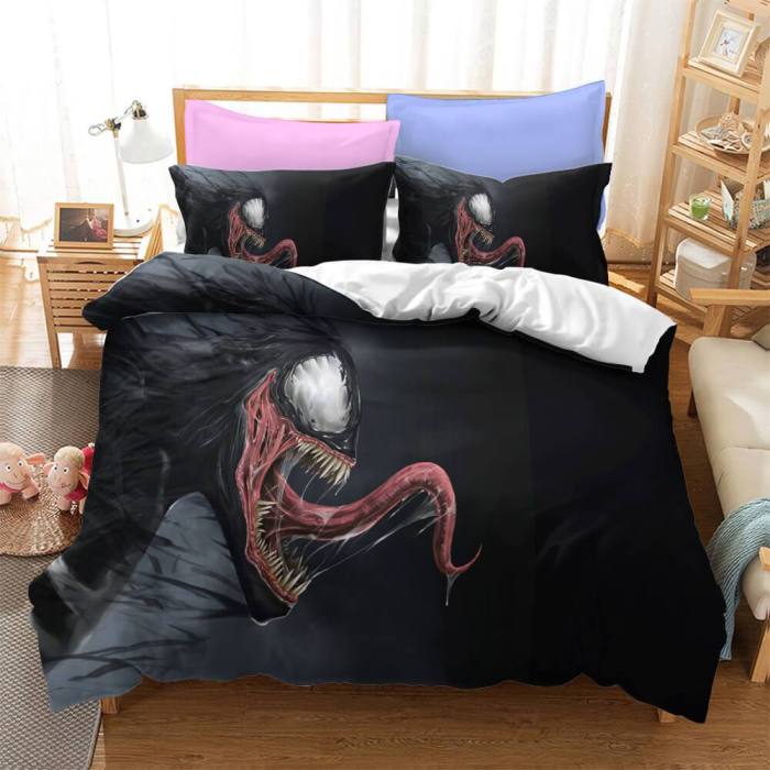 Movie Venom Cosplay Bedding Set Duvet Cover Halloween Bed Sheets Sets