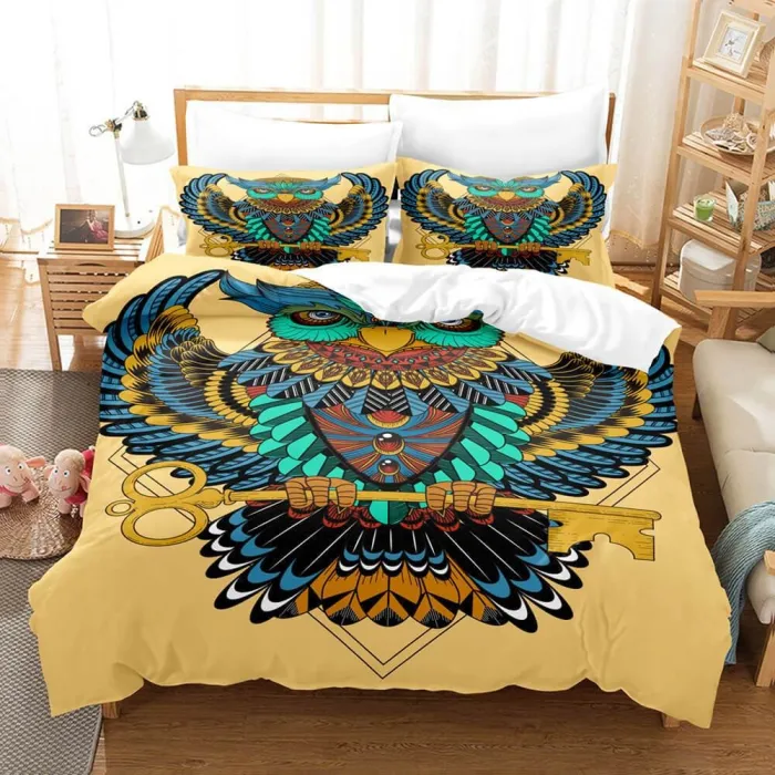 Cartoon Animals Owl Bedding Sets Duvet Covers Quilt Bed Linen Sheets