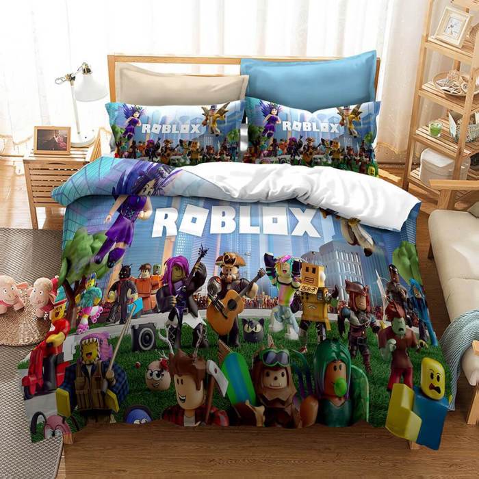Game Roblox Cosplay Bedding Set Duvet Cover Bed Sheets Bedroom Decor